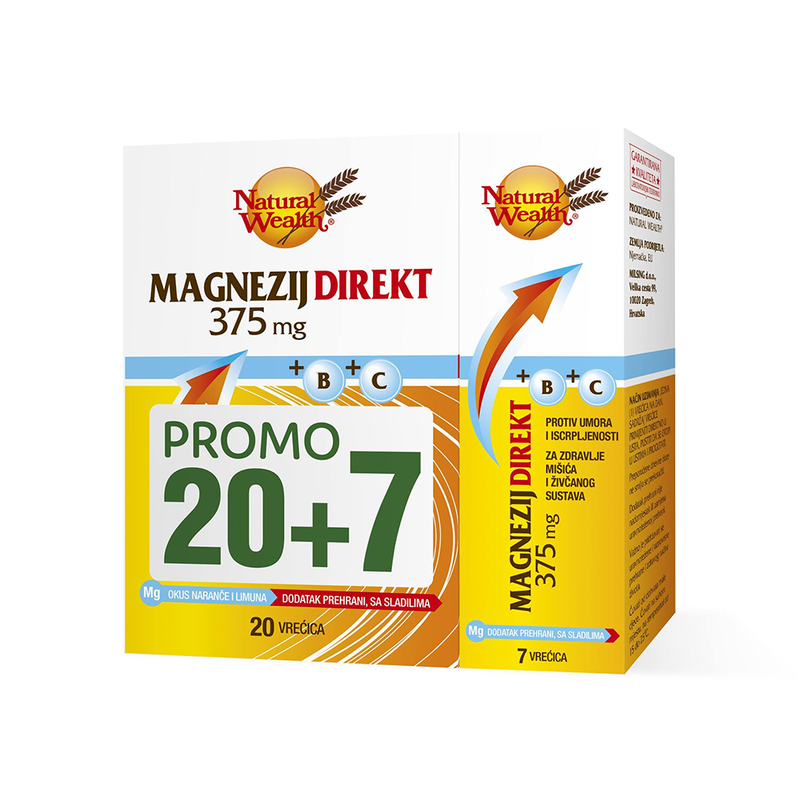 Magnezij Direkt 375 mg +B+C promo pakiranje